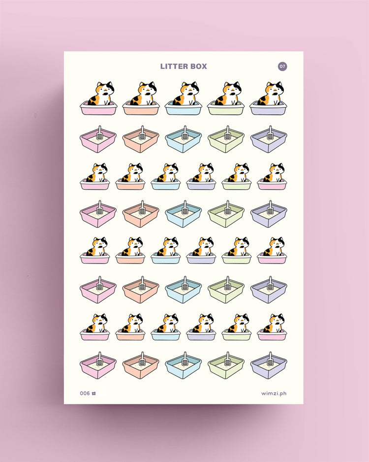 Litter Box Planner Stickers