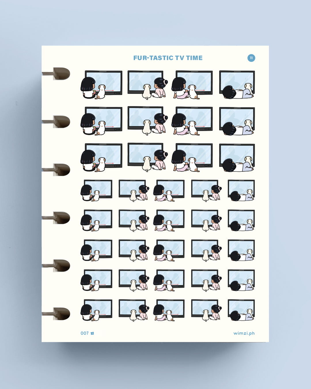 Fur-tastic TV Time Planner Stickers