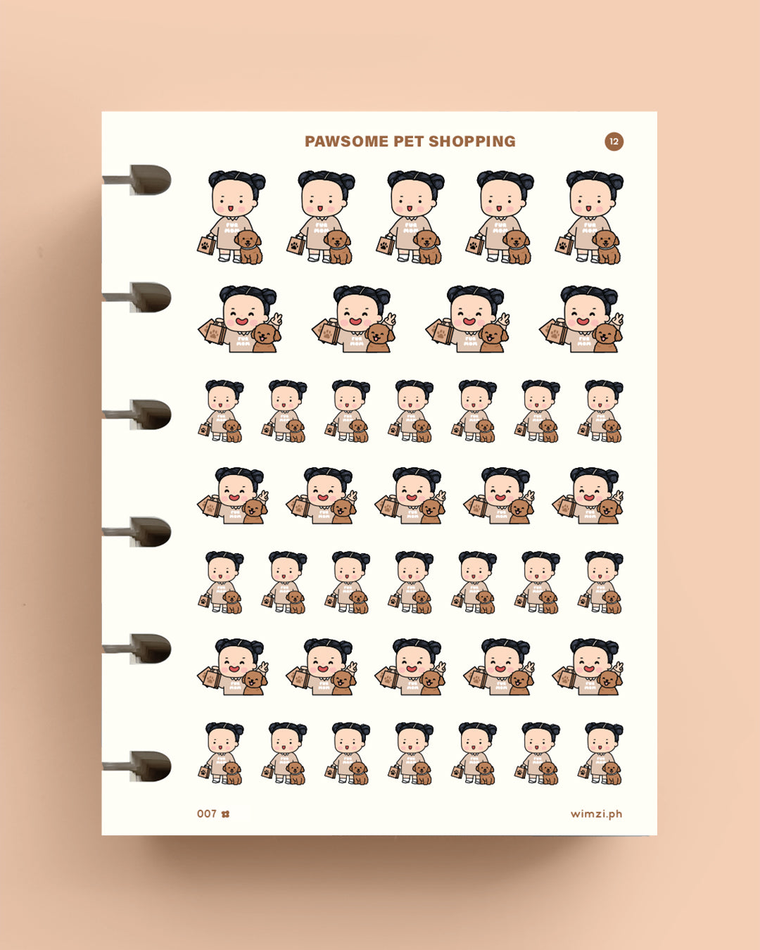 Pawsome Pet Shopping Planner Stickers