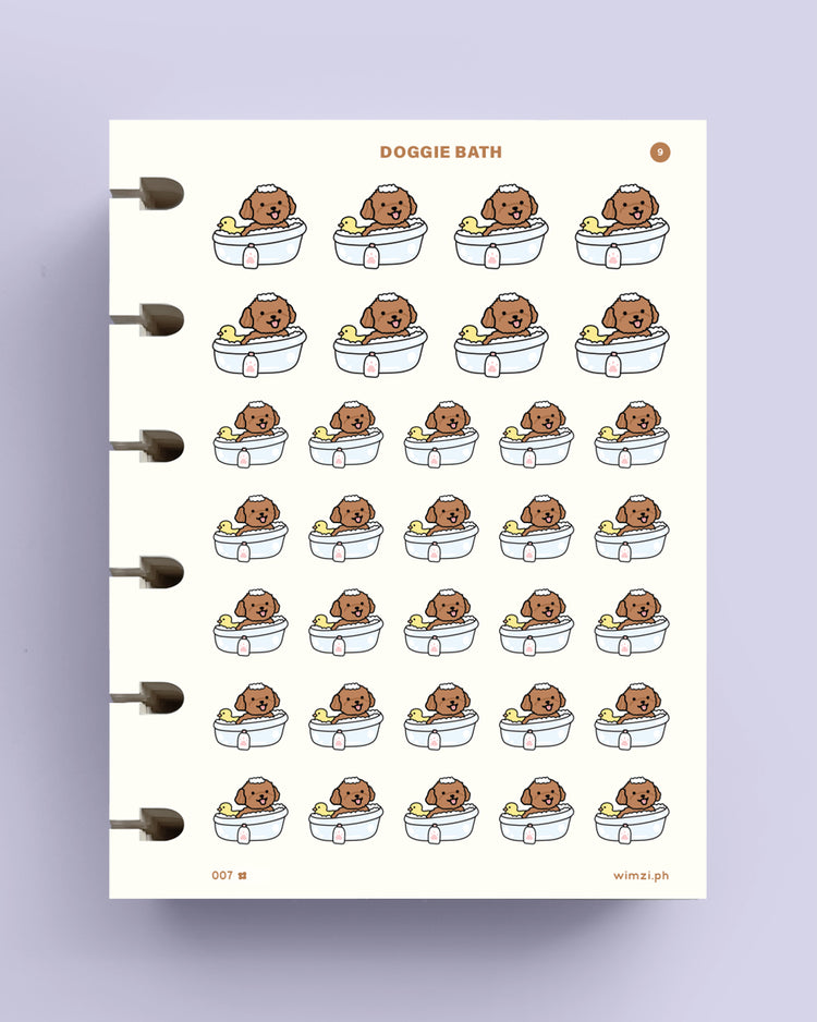 Doggie Bath Planner Stickers
