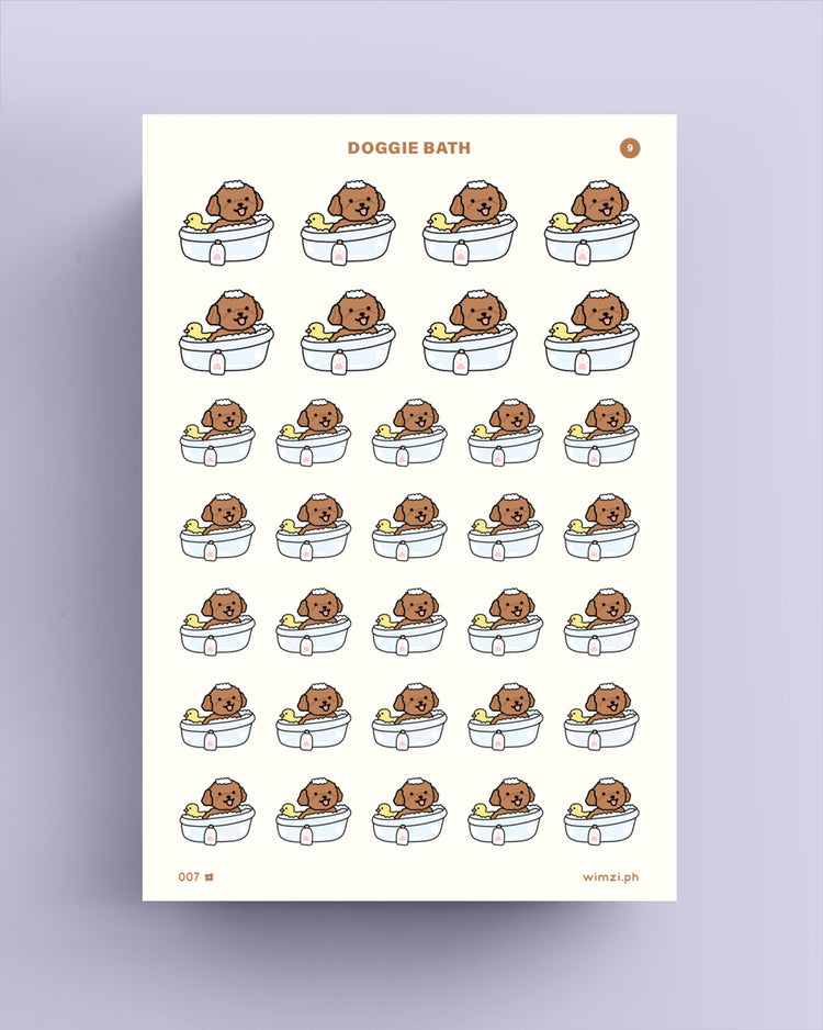 Doggie Bath Planner Stickers