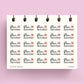 Flea Treatment Transparent Planner Stickers