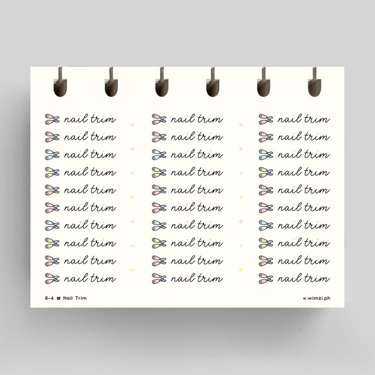 Nail Trim - Transparent Planner Stickers