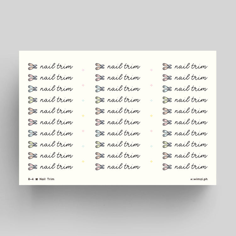 Nail Trim - Transparent Planner Stickers