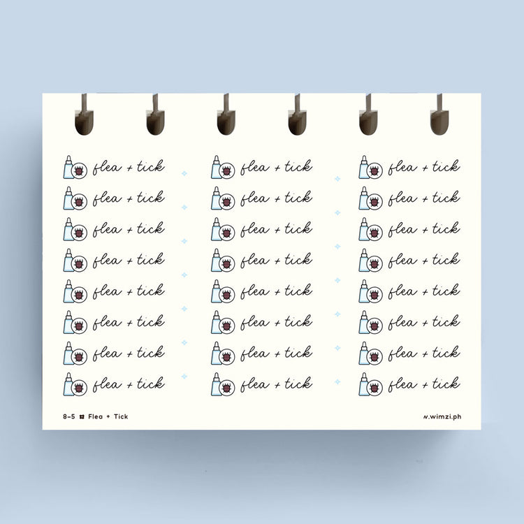 Flea and Tick - Transparent Planner Stickers
