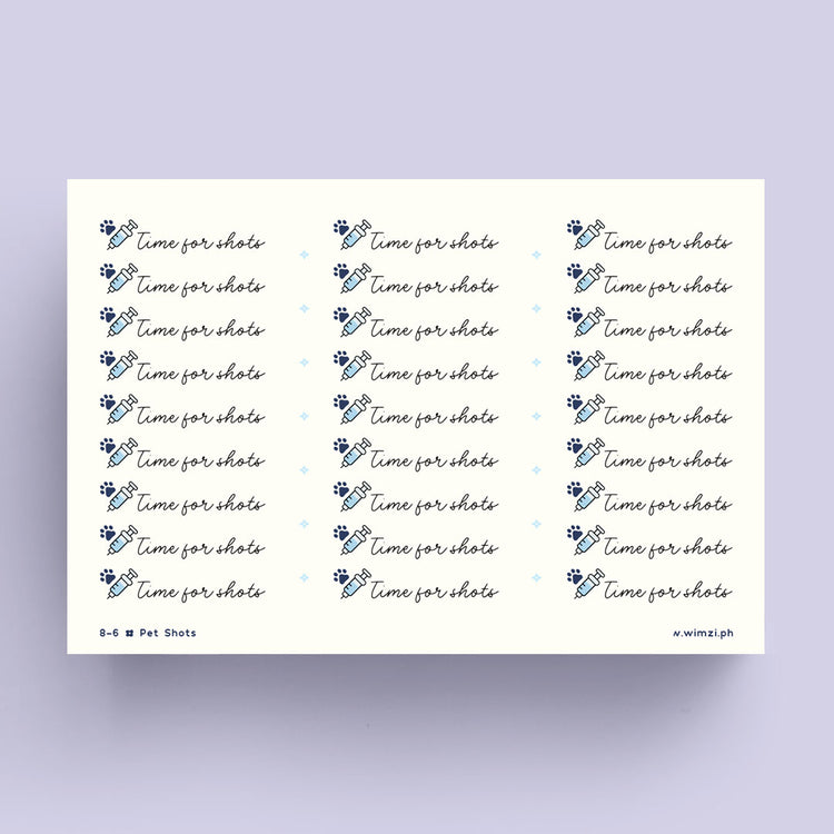 Time for Shots - Transparent Planner Stickers