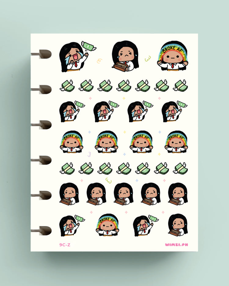 Broke AF Planner Stickers