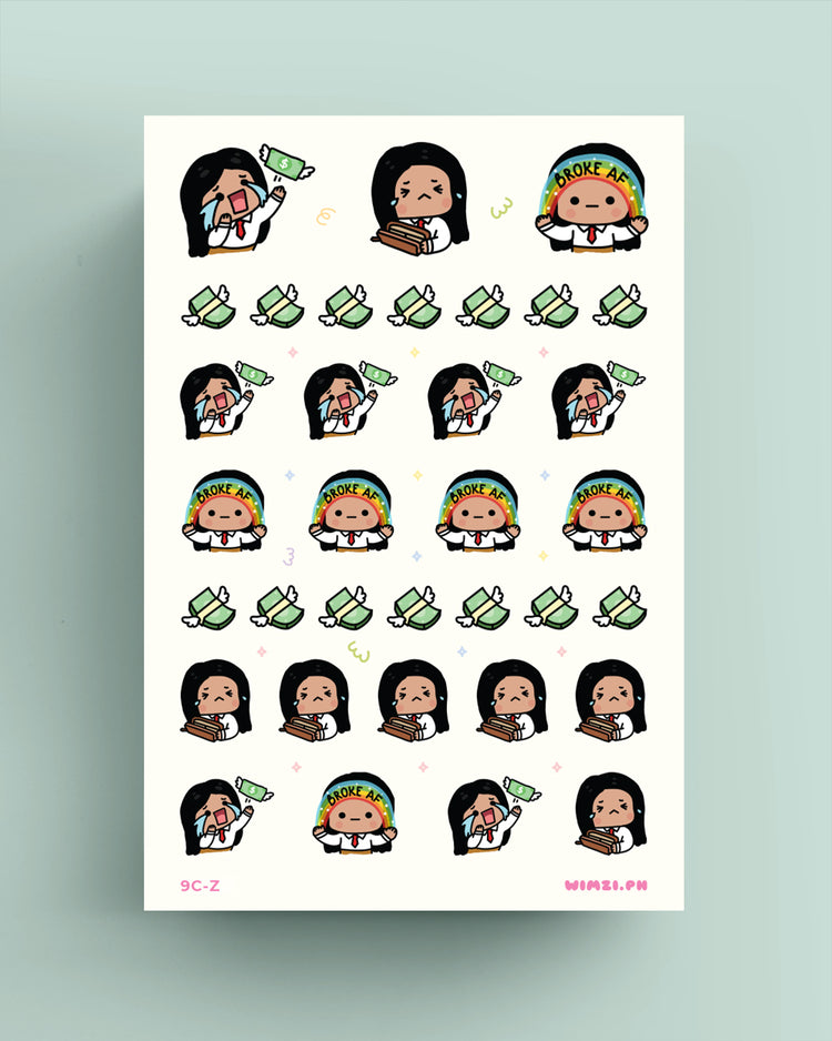 Broke AF Planner Stickers