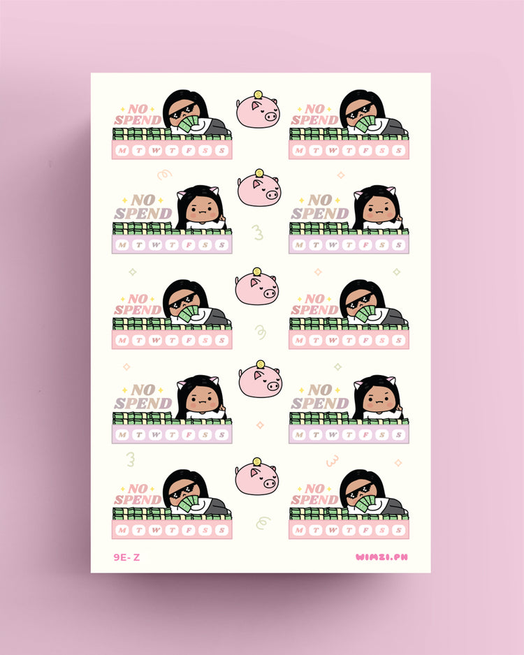 No Spend Planner Stickers