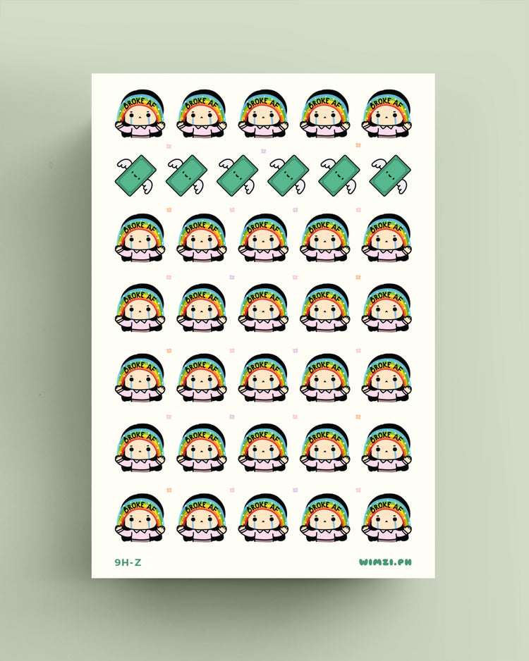 Broke AF 2 Planner Stickers