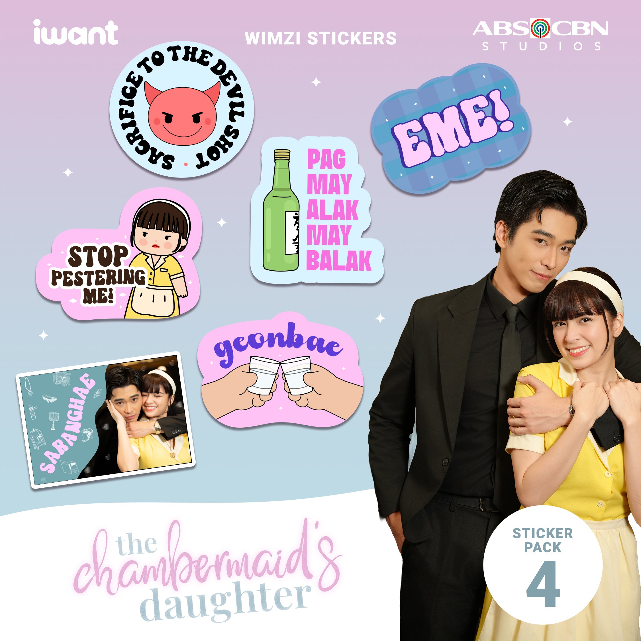 The Chambermaid’s Daughter Official Licensed Sticker Bundle Merch iWant ABS-CBN