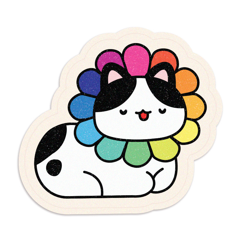 Flower Kitty Vinyl Sticker