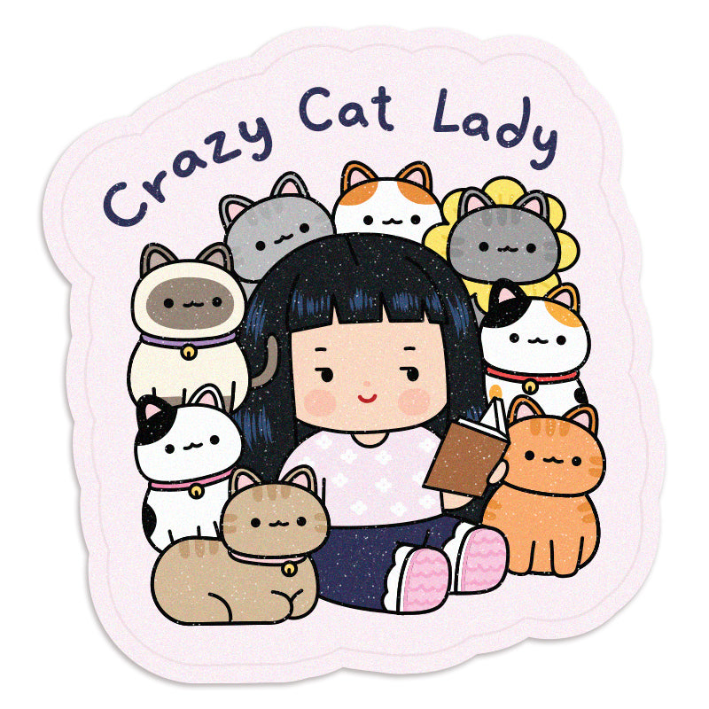 Crazy Cat Lady Vinyl Sticker