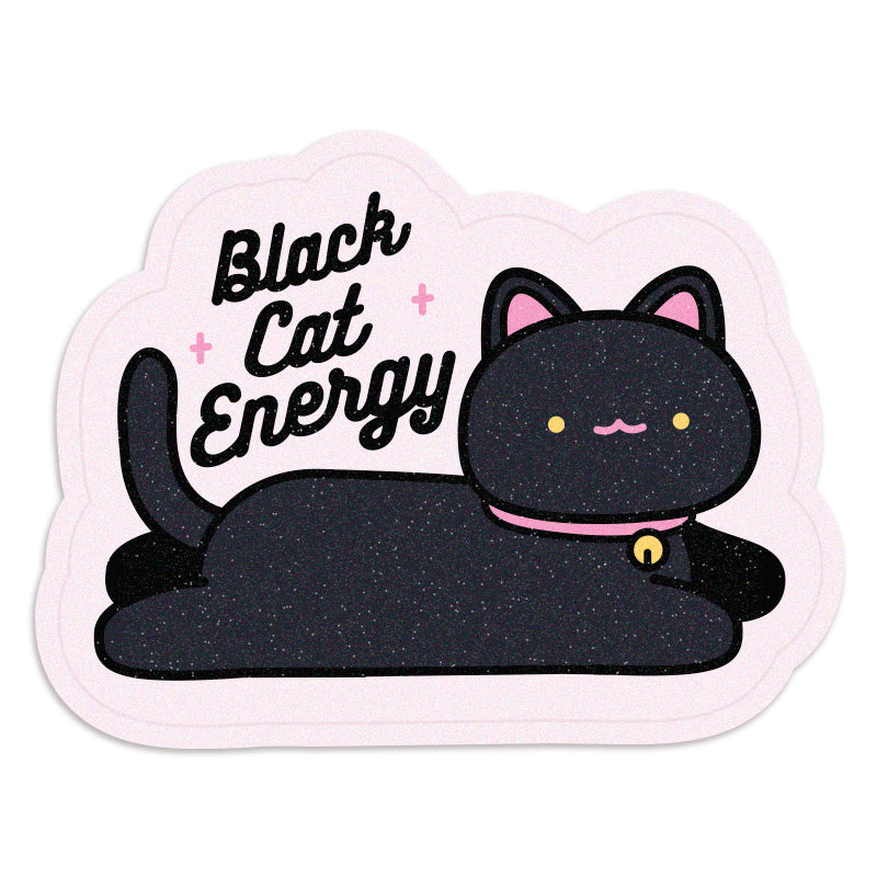 Black Cat Energy Vinyl Sticker