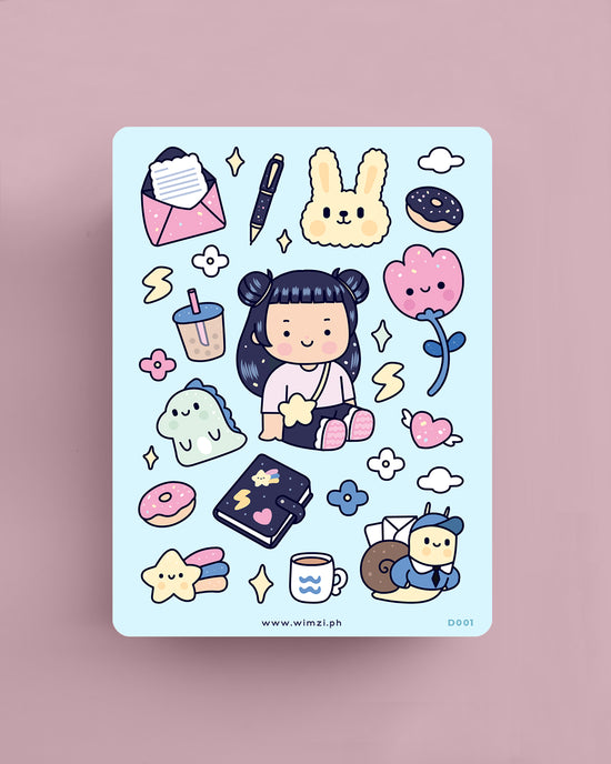 Kawaii Girl Decorative Sticker Sheet