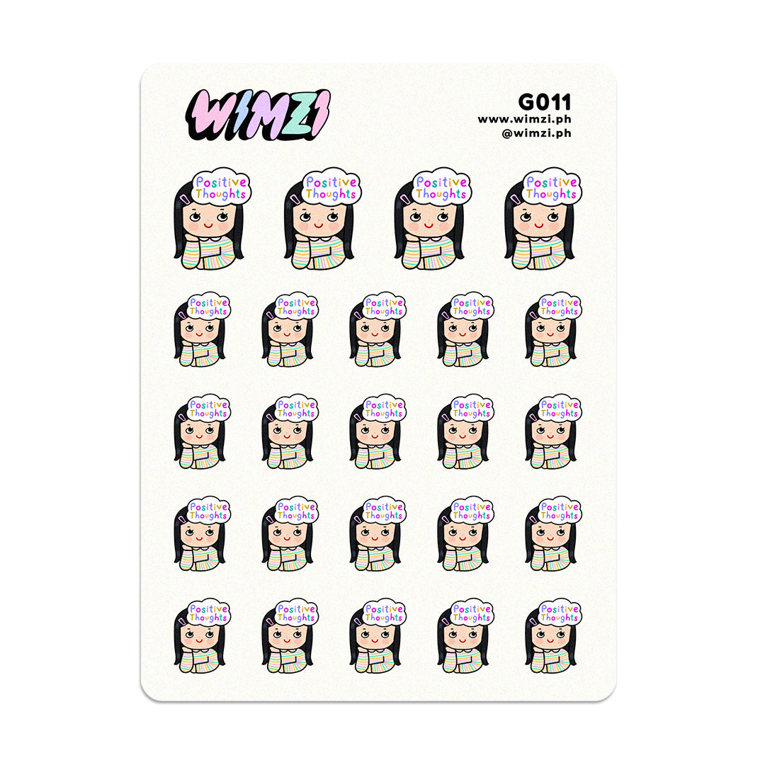 Sticker sheet with cartoon character and &