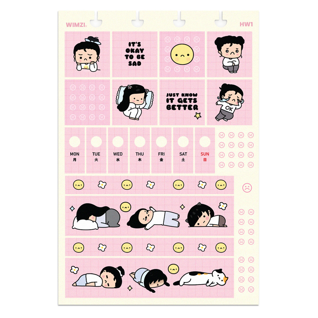 Sad Week - Hobonichi Weeks Sticker Kit