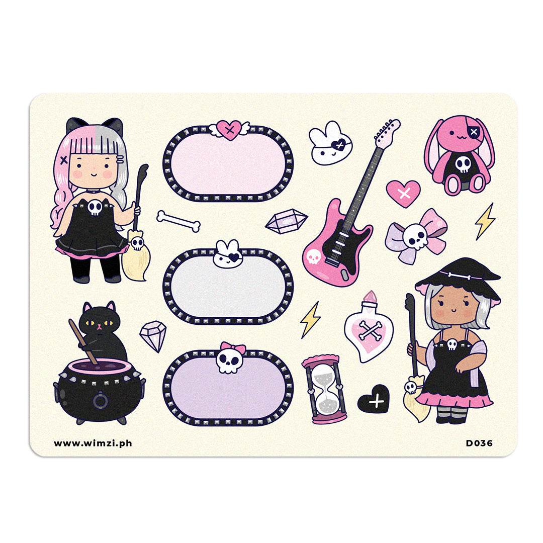 Punk Rock Witches Planner Stickers