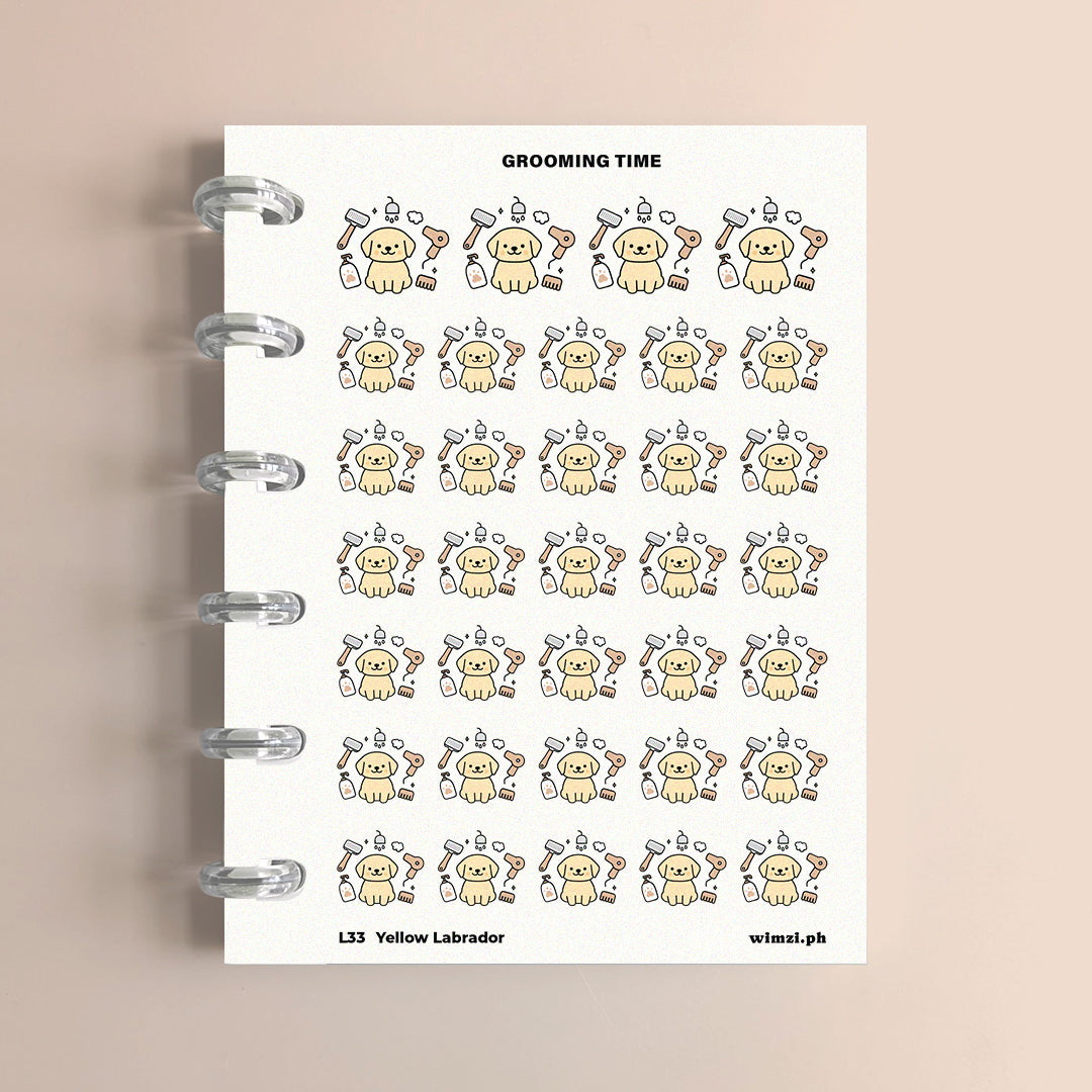 Dog Grooming Time Planner Stickers