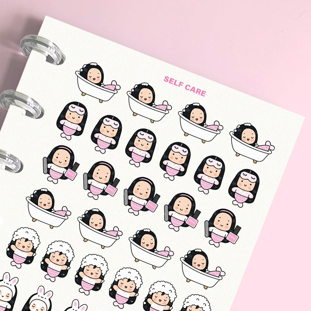 Mermaid Self Care - Planner Stickers