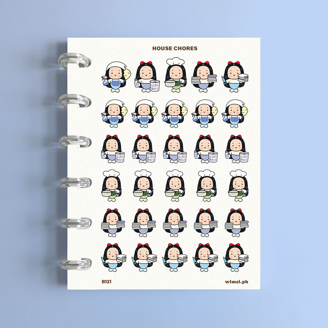 Mermaid House Chores - Planner Stickers