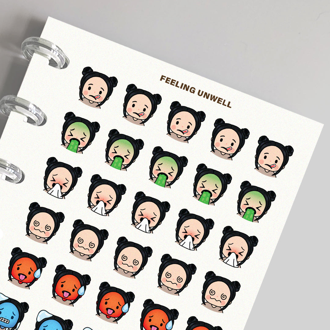 Feeling Unwell Planner Stickers