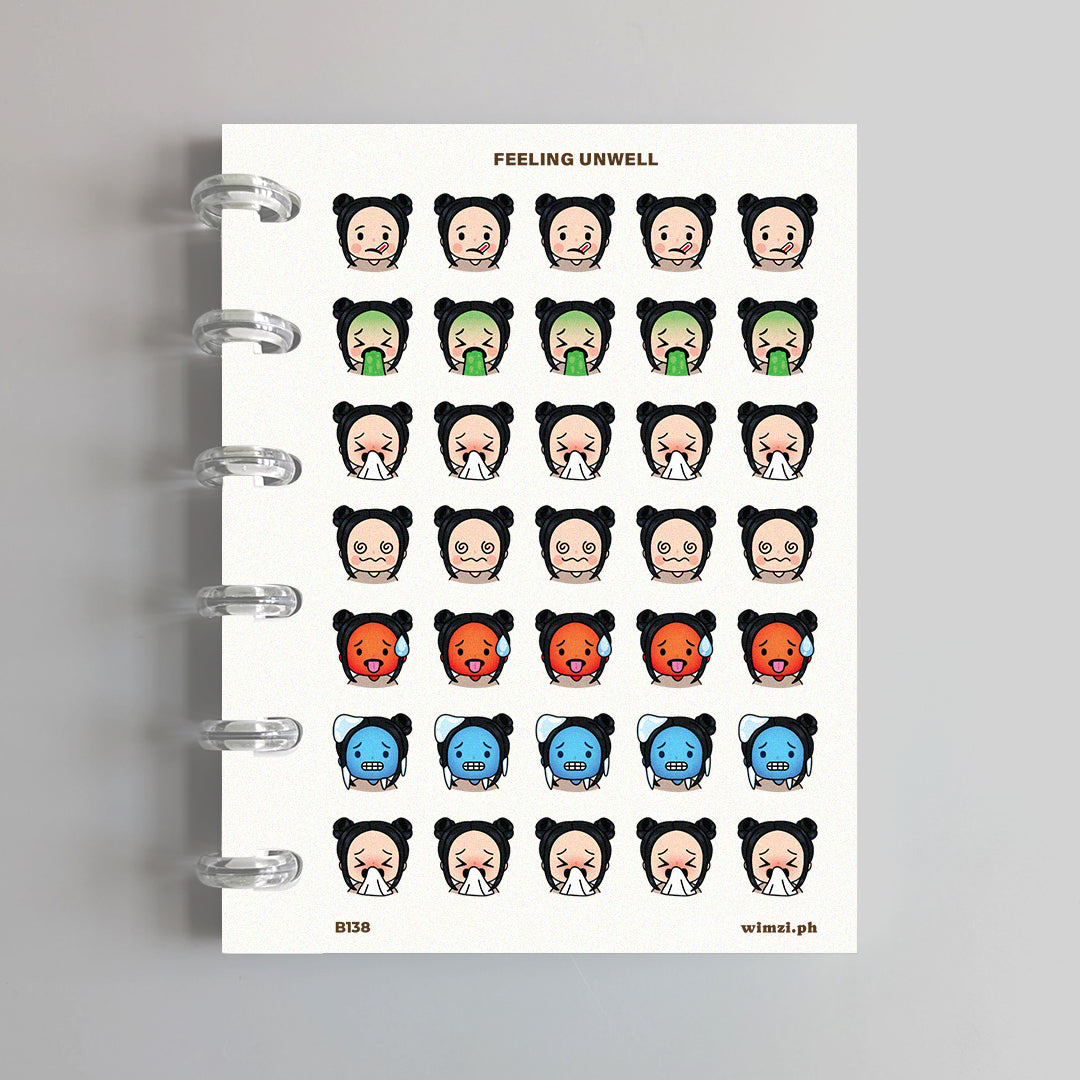 Feeling Unwell Planner Stickers