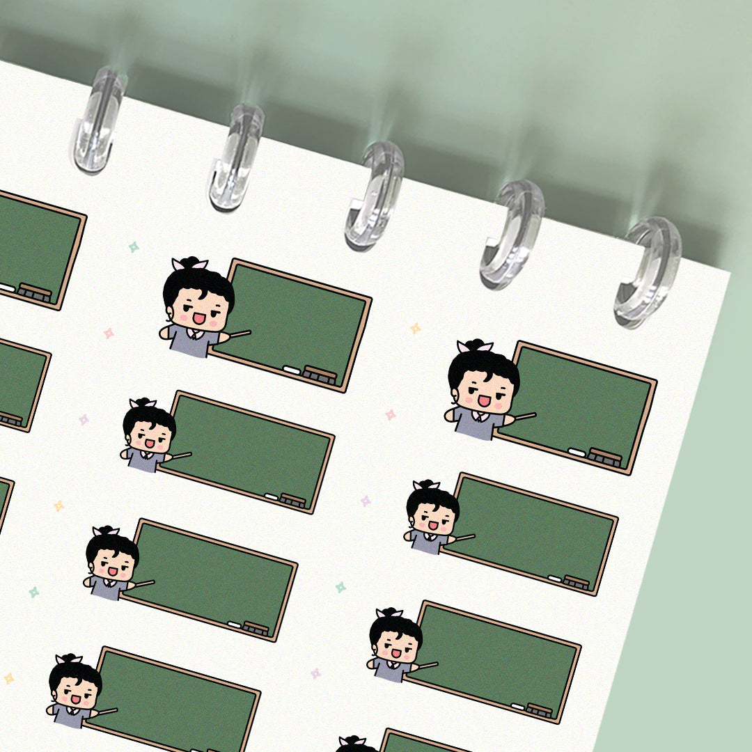 Teacher, Chalk Board Planner Stickers
