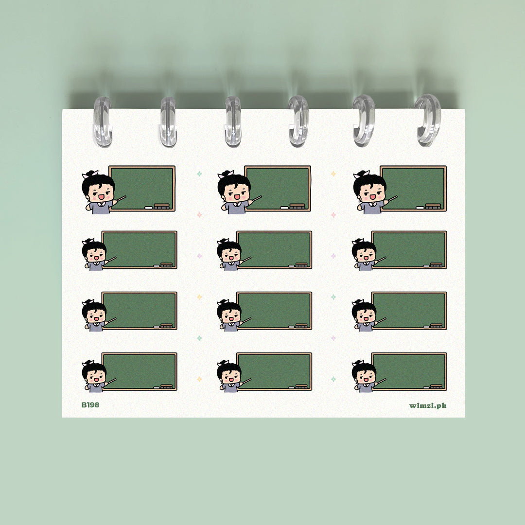 Teacher, Chalk Board Planner Stickers