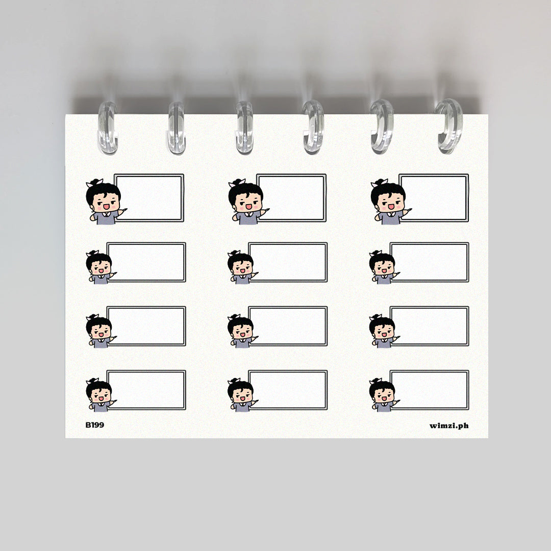 Teacher, White Board Planner Stickers
