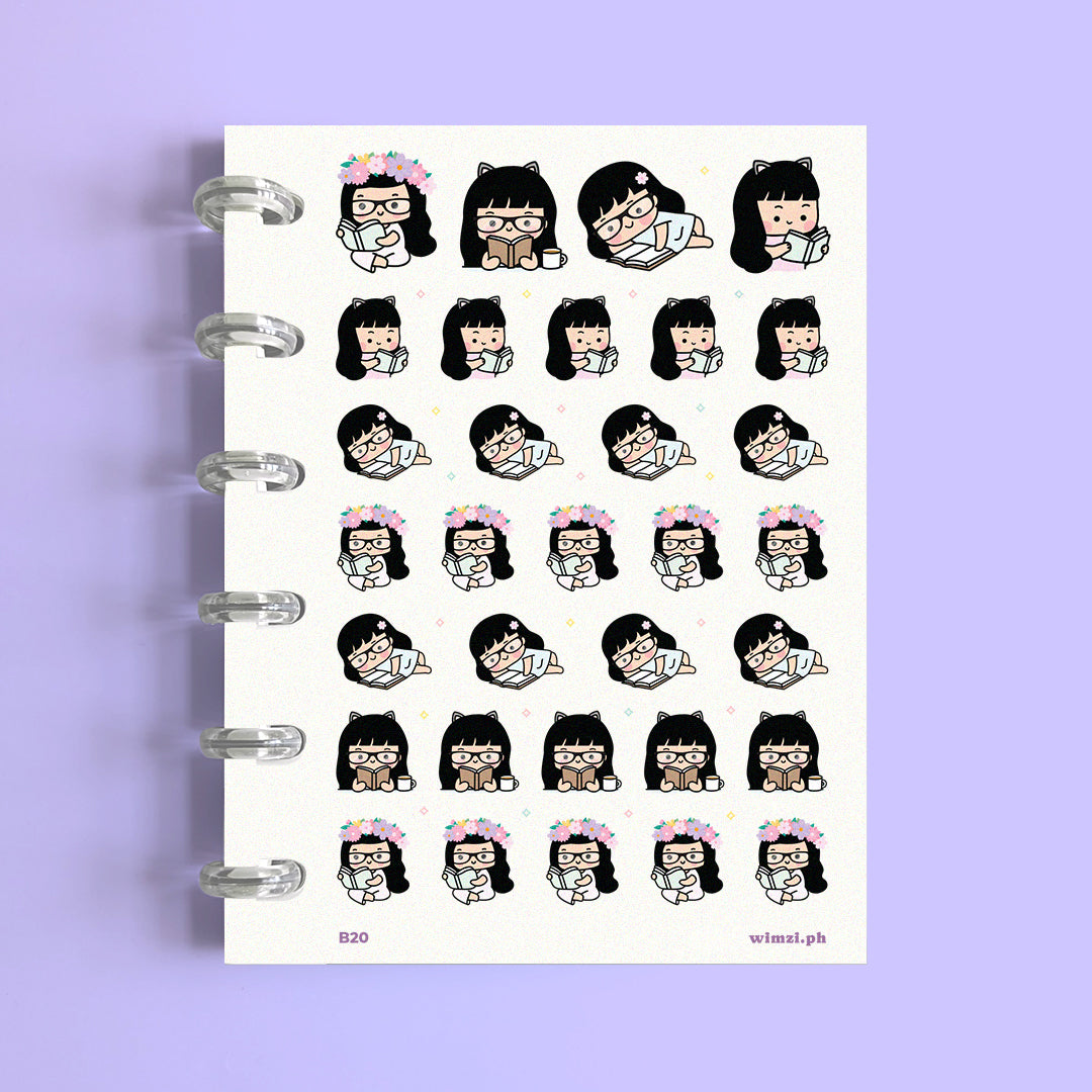 Bookworm, Bibliophile Planner Stickers