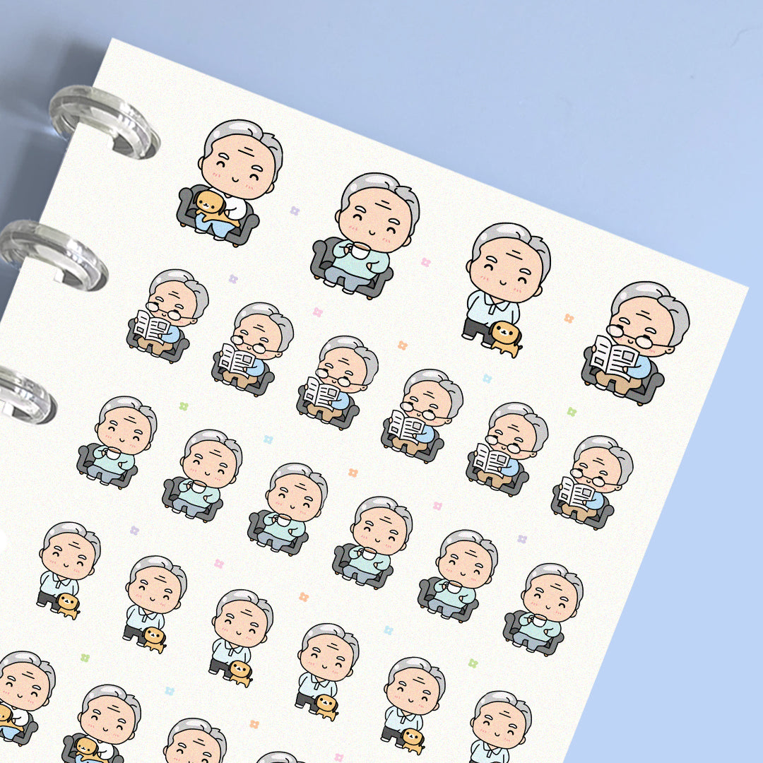 Grandpa Planner Stickers