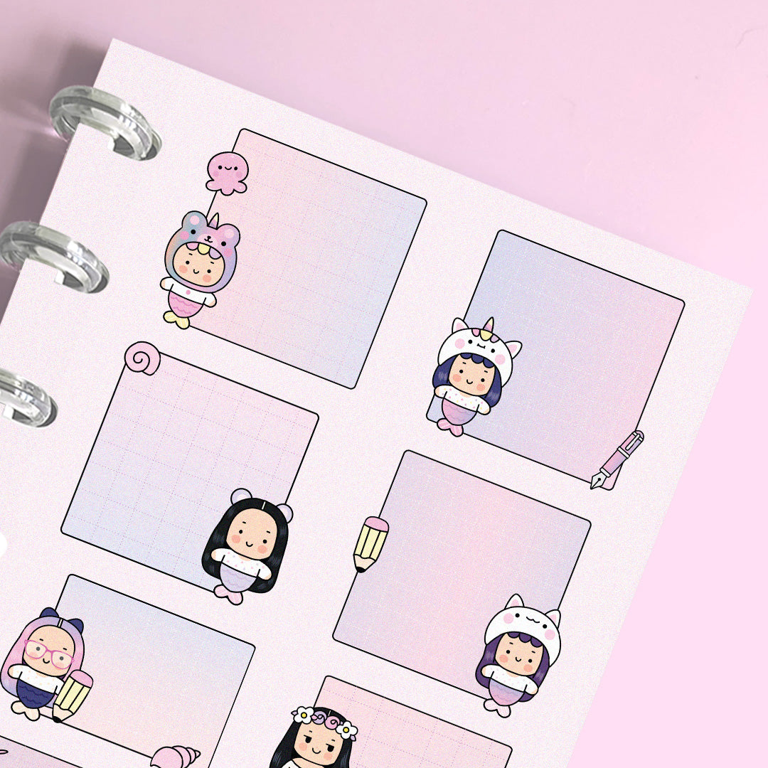 Little Notes Mermaids Planner Stickers