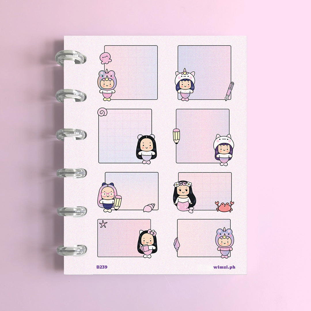 Little Notes Mermaids Planner Stickers