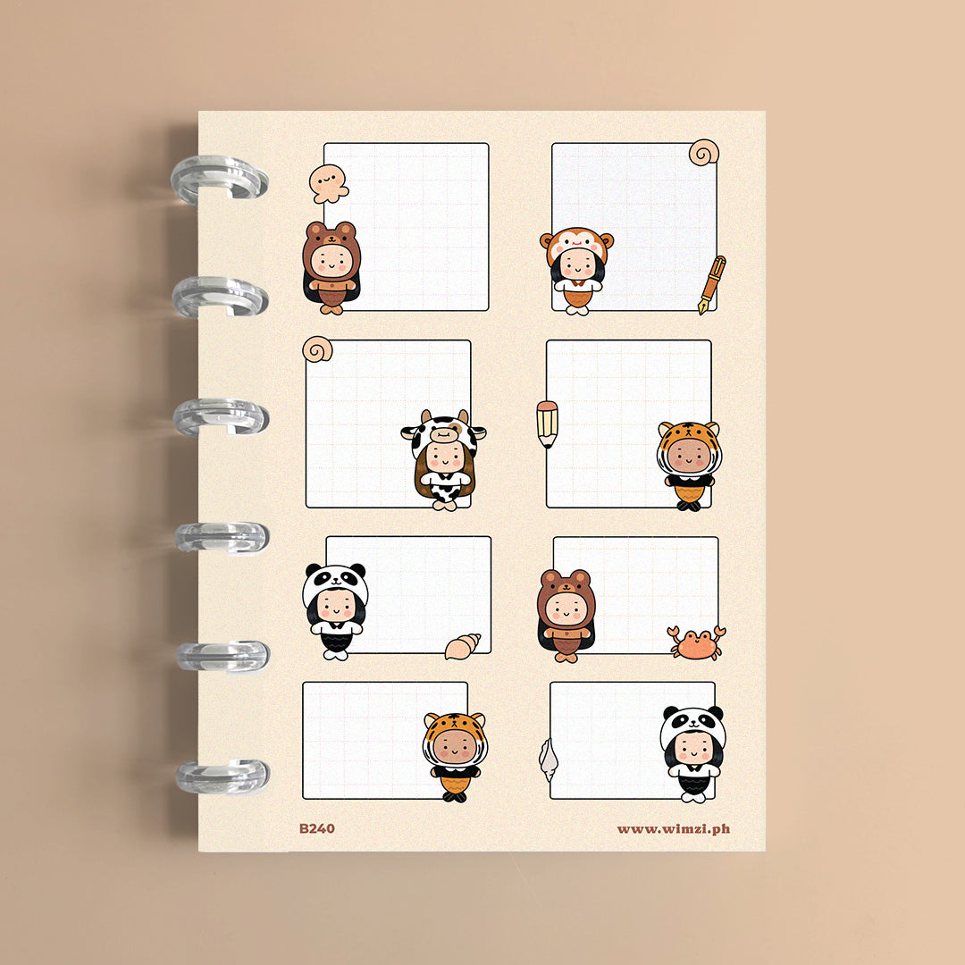 Cute Notes Mermaids Planner Stickers