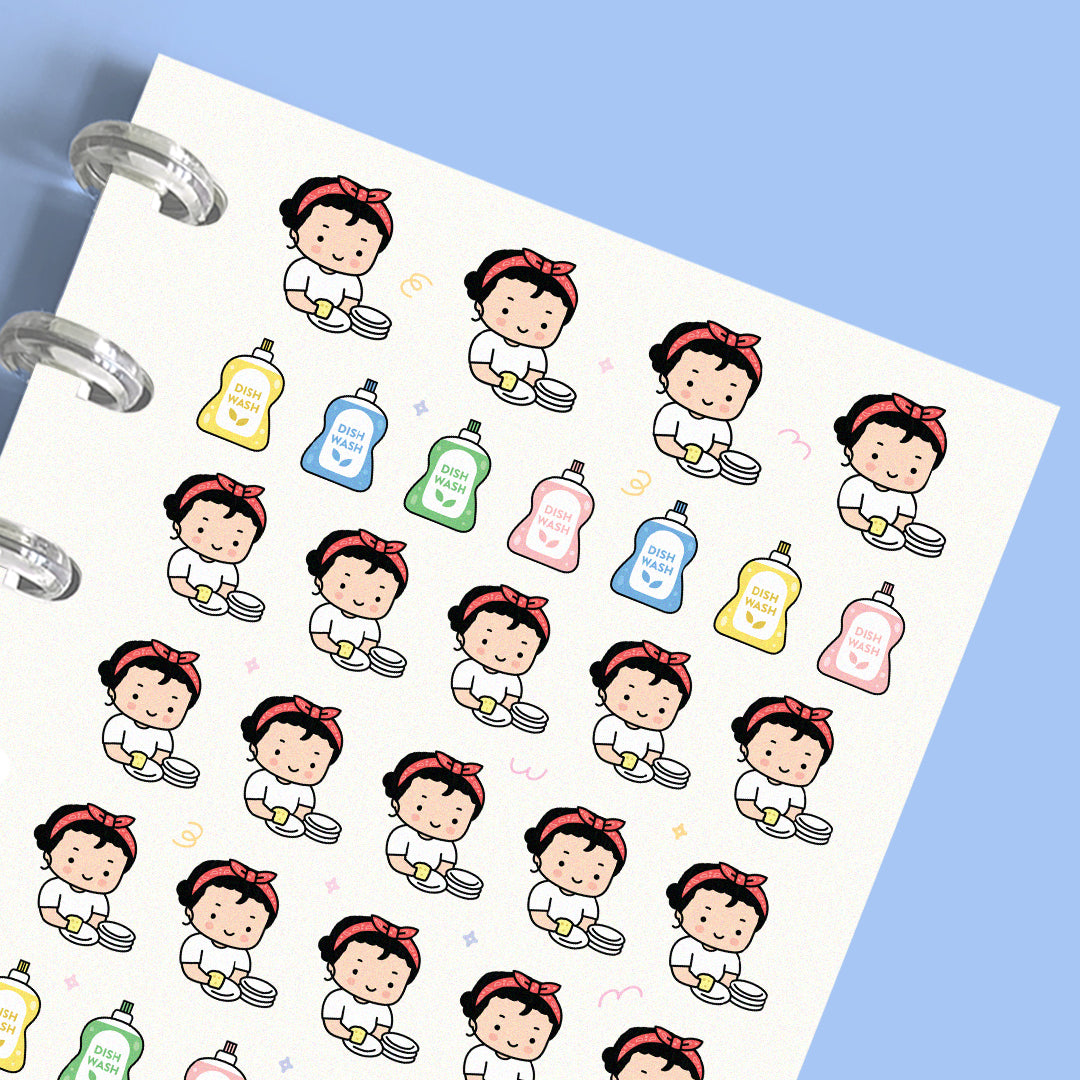 Wash Dishes Planner Stickers