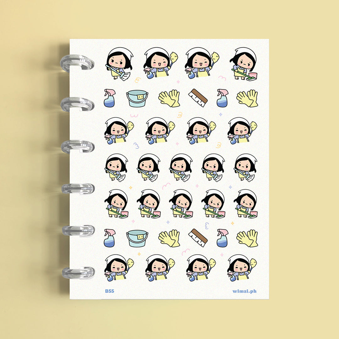 Cleaning Day Planner Stickers