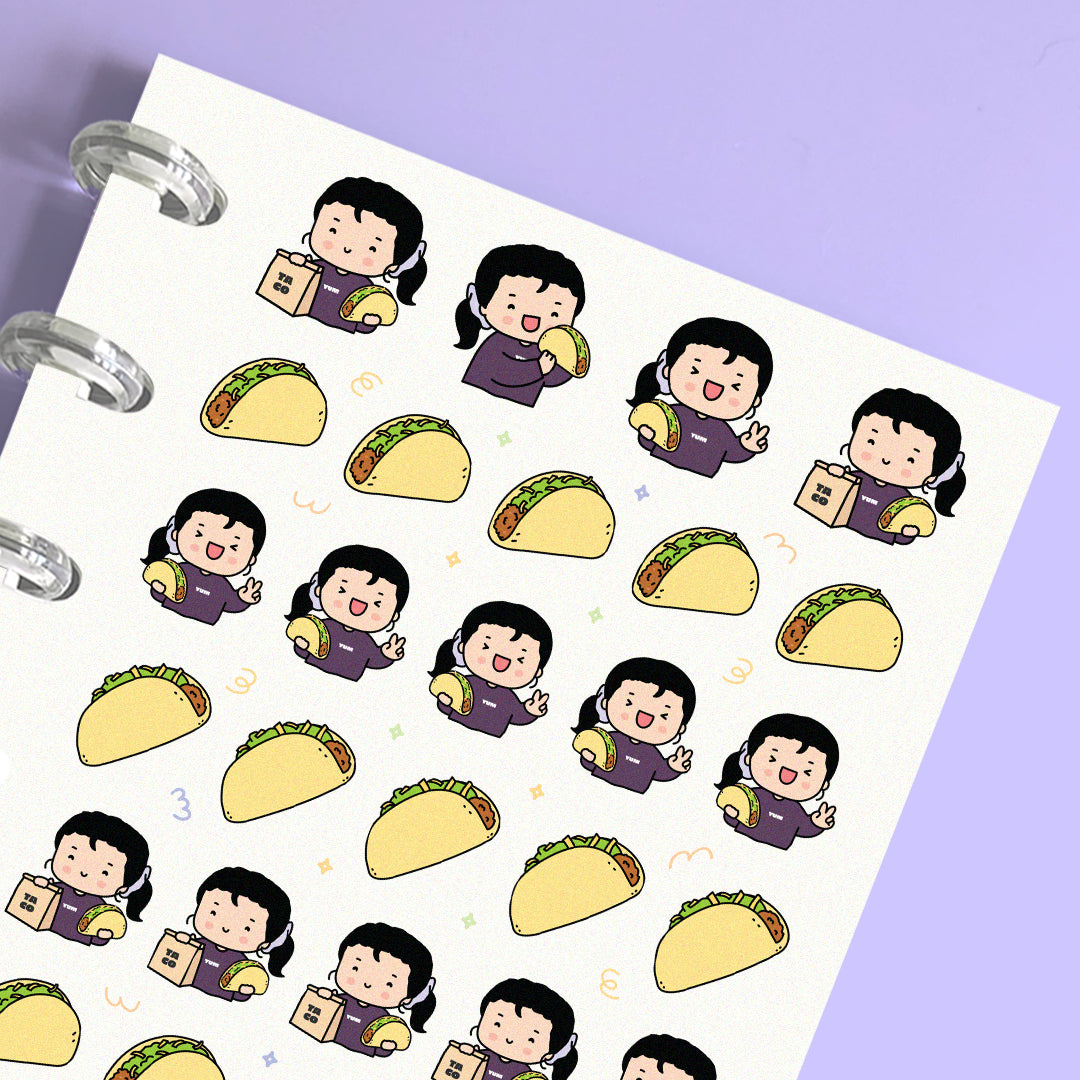Taco Planner Stickers