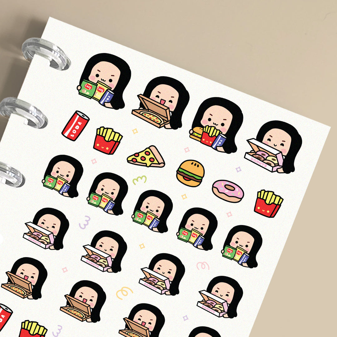 Carbs Junk Food Planner Stickers