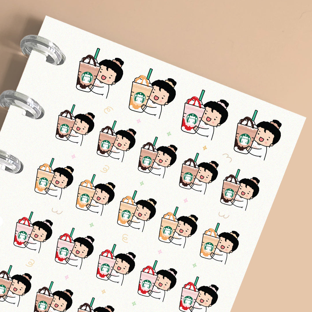 Frappe Coffee Drinks Planner Stickers