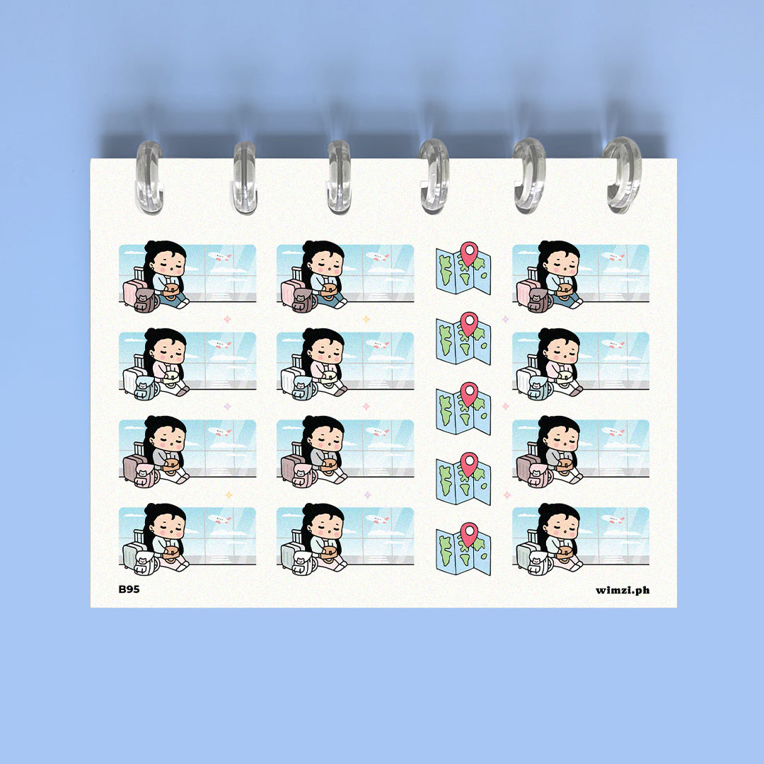 Waiting at the Airport Planner Stickers