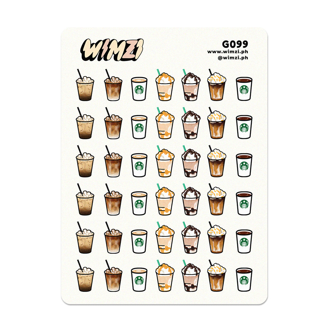 Coffee Drinks Planner Stickers