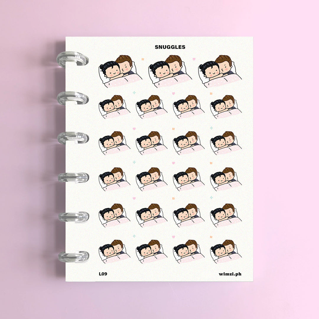 Snuggles Couple Planner Stickers