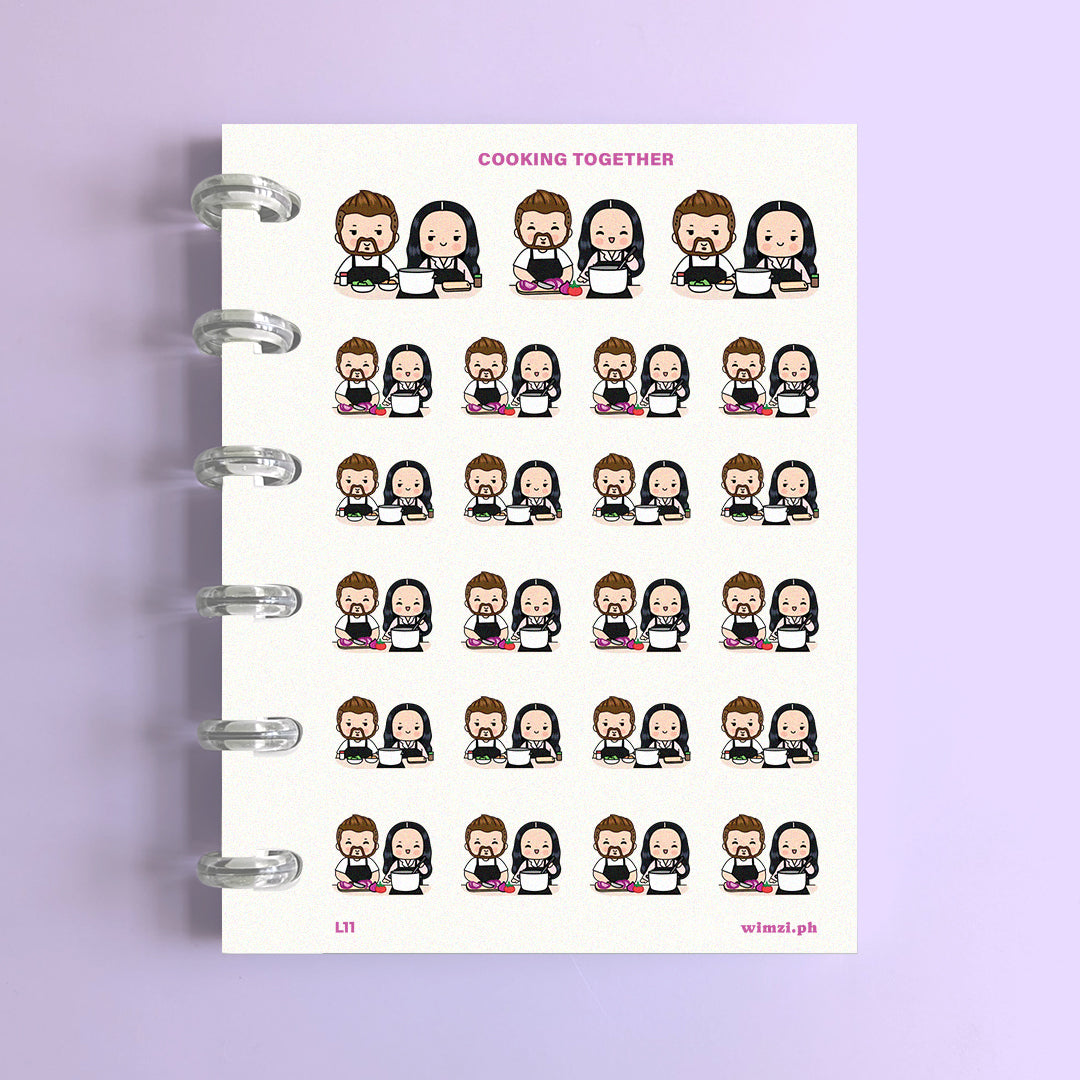 Cooking Together Couple Planner Stickers
