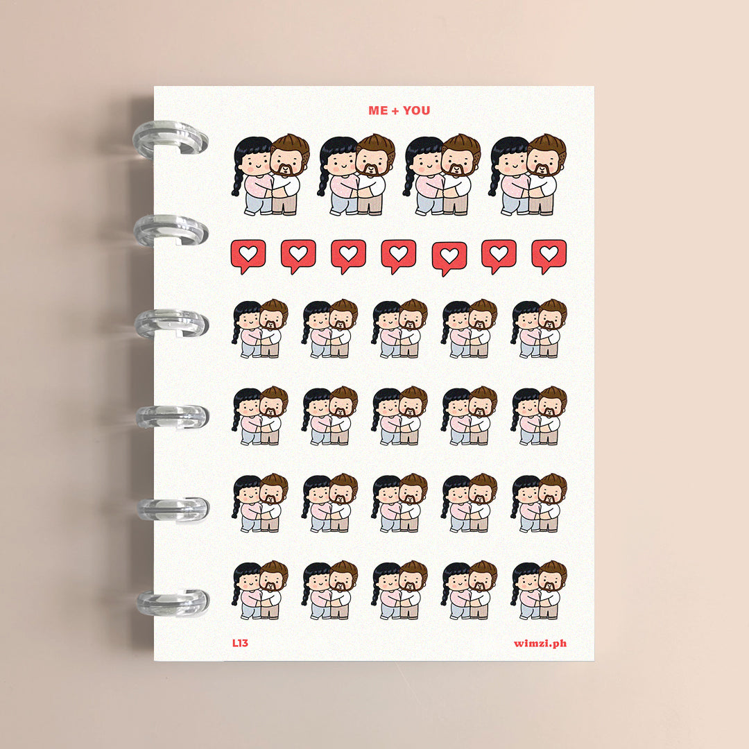 Me + You Couple Planner Stickers