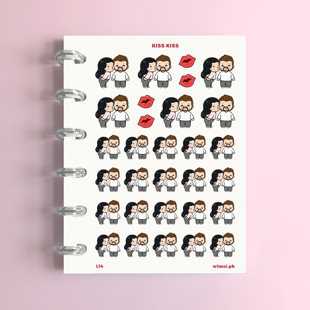 Kiss Kiss Couple Planner Stickers