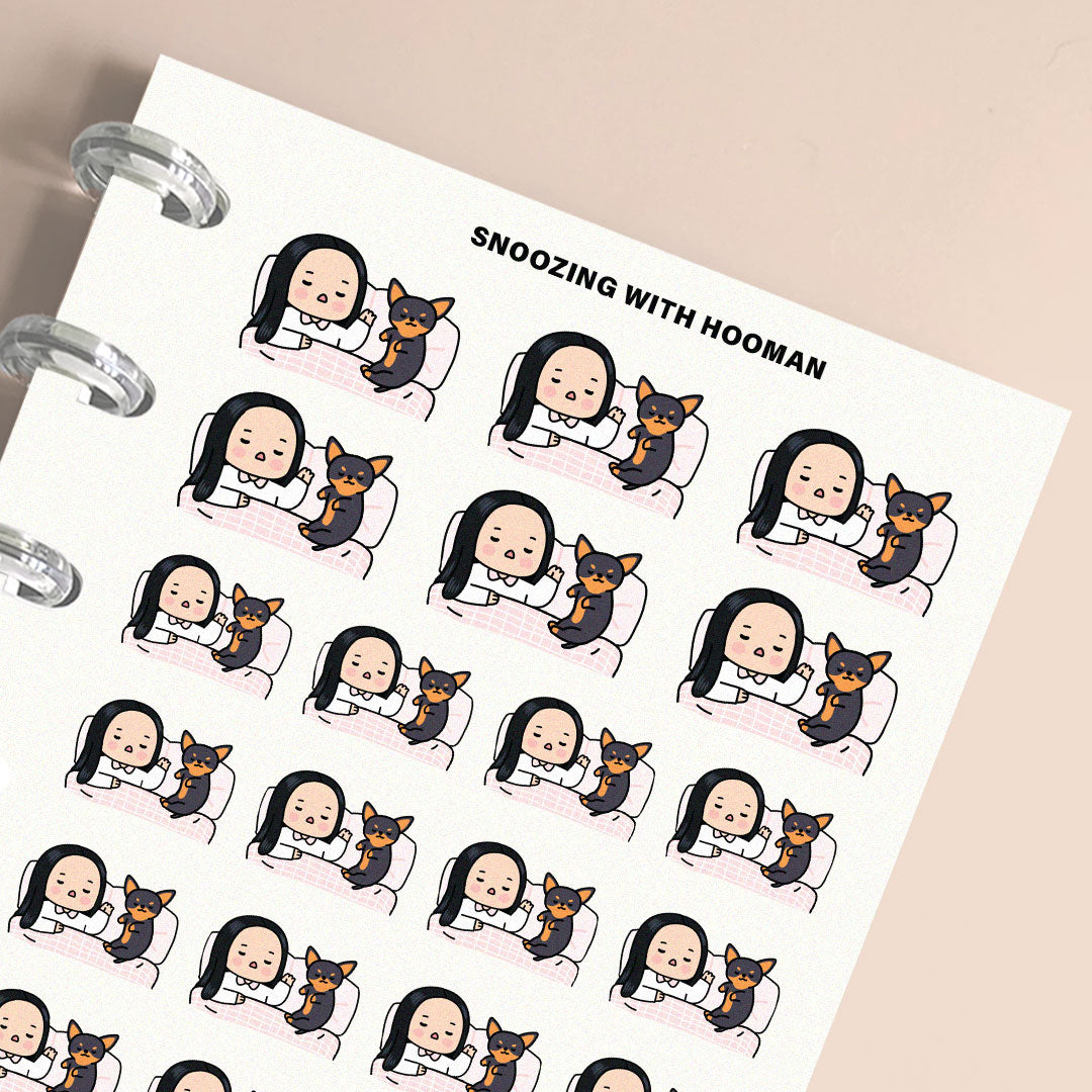Dog Sleep Nap Planner Stickers