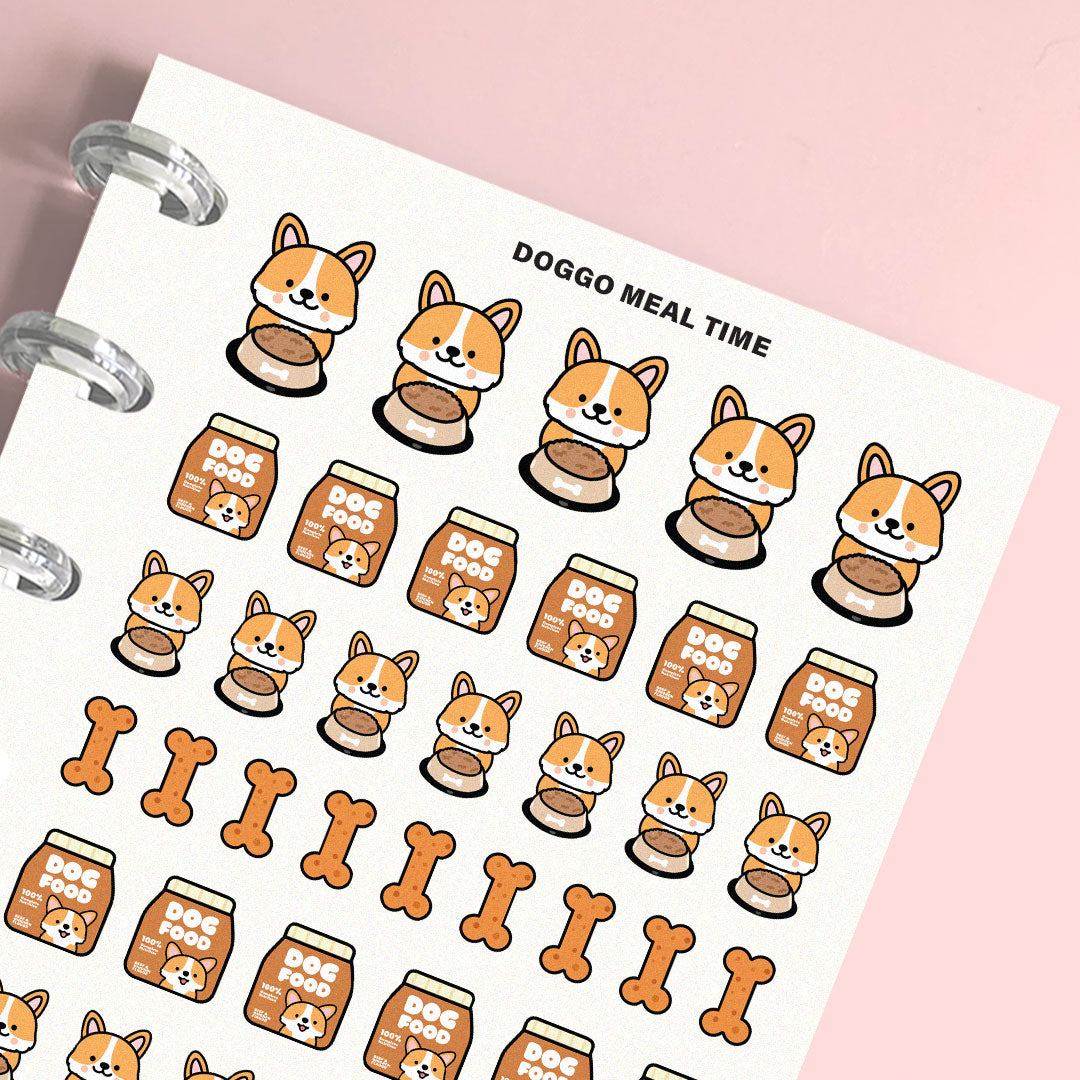 Dog Food Meal Time Planner Stickers