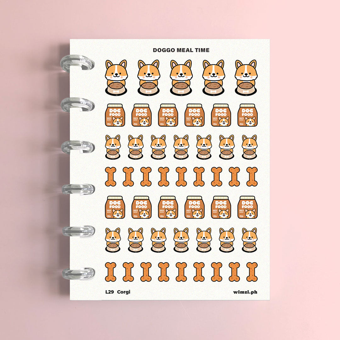Dog Food Meal Time Planner Stickers