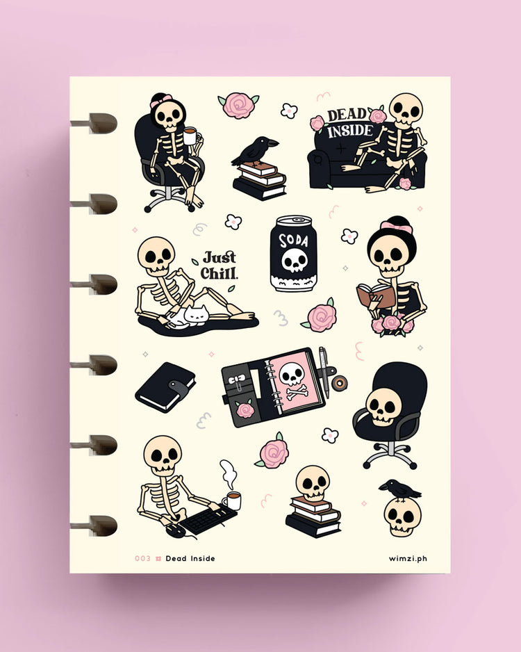 Dead inside Planner Stickers